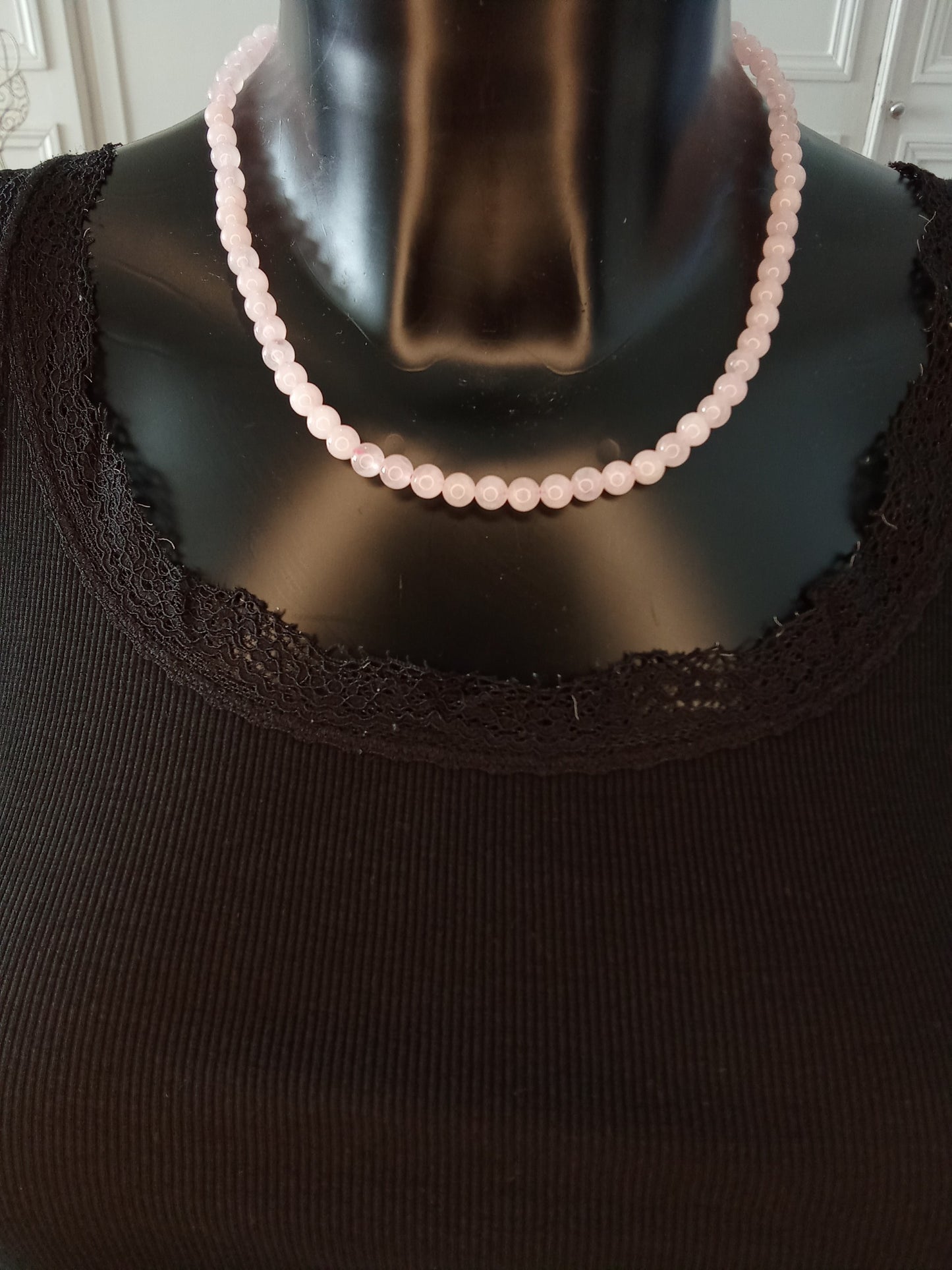 Collier Quartz Rose du Brésil