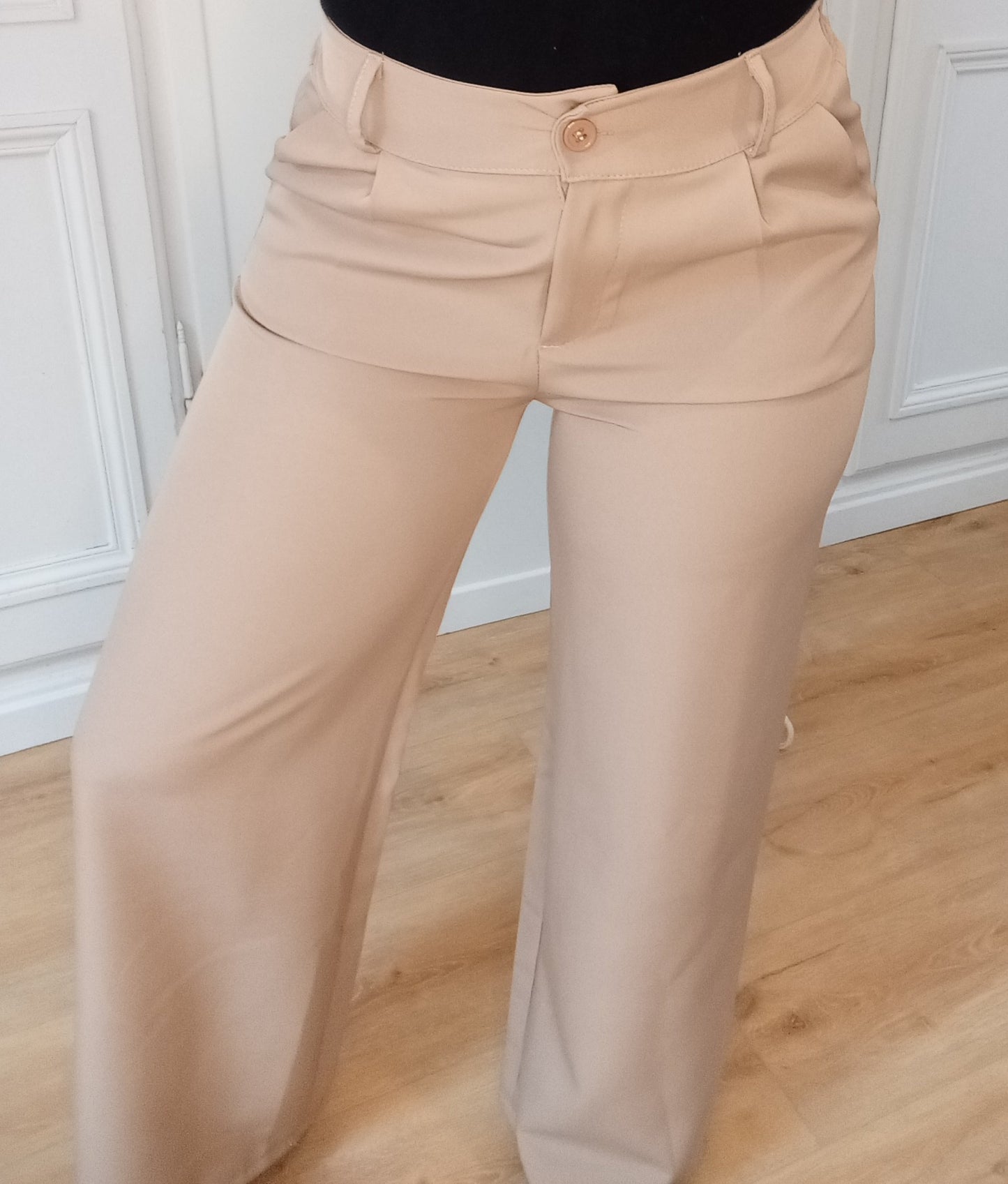 Pantalon Style tailleur large Camel