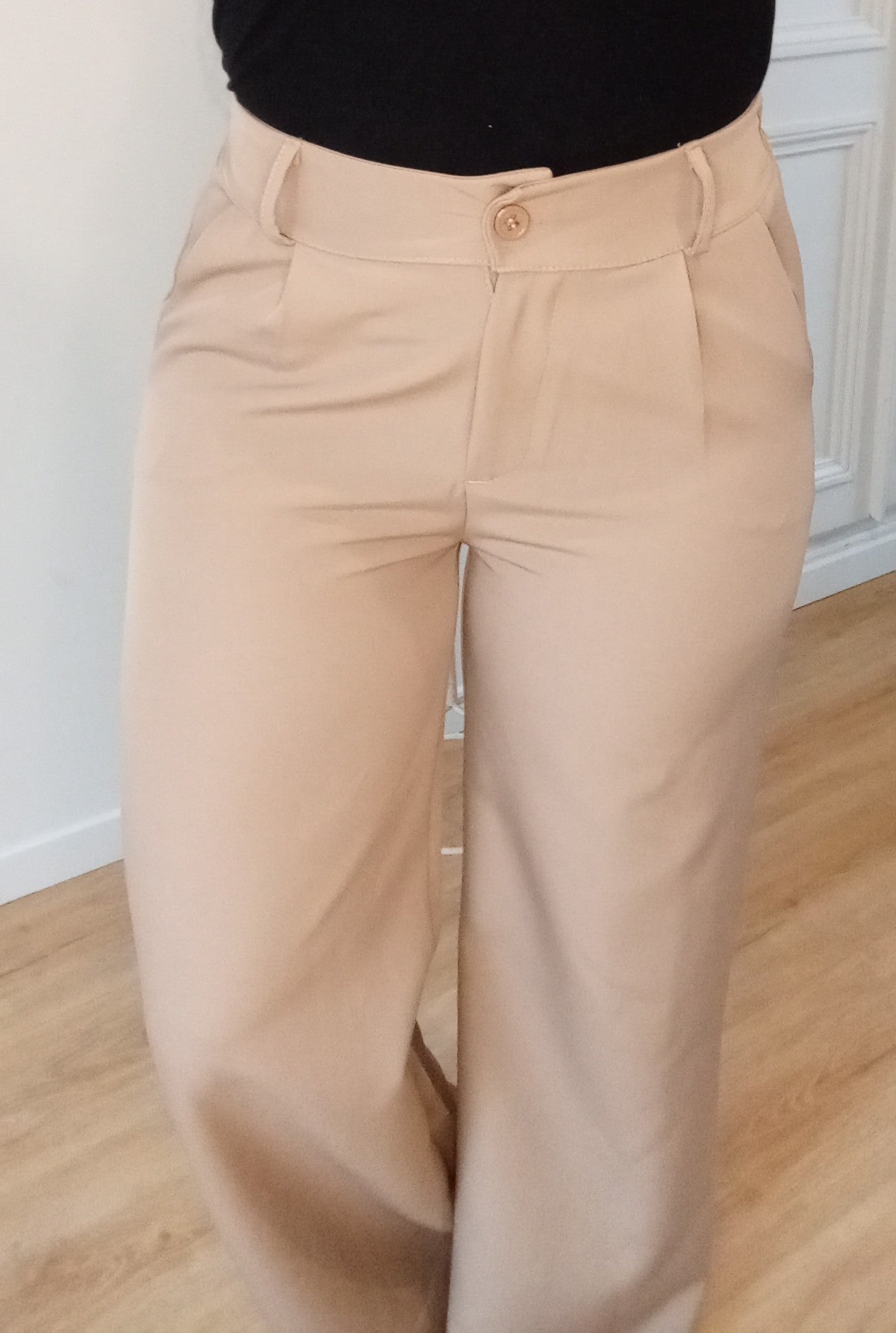 Pantalon Style tailleur large Camel