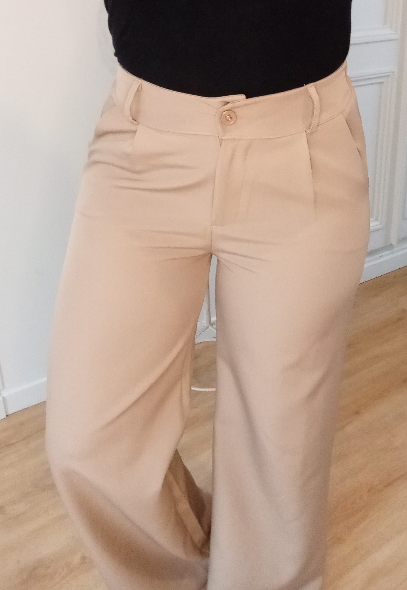 Pantalon Style tailleur large Camel