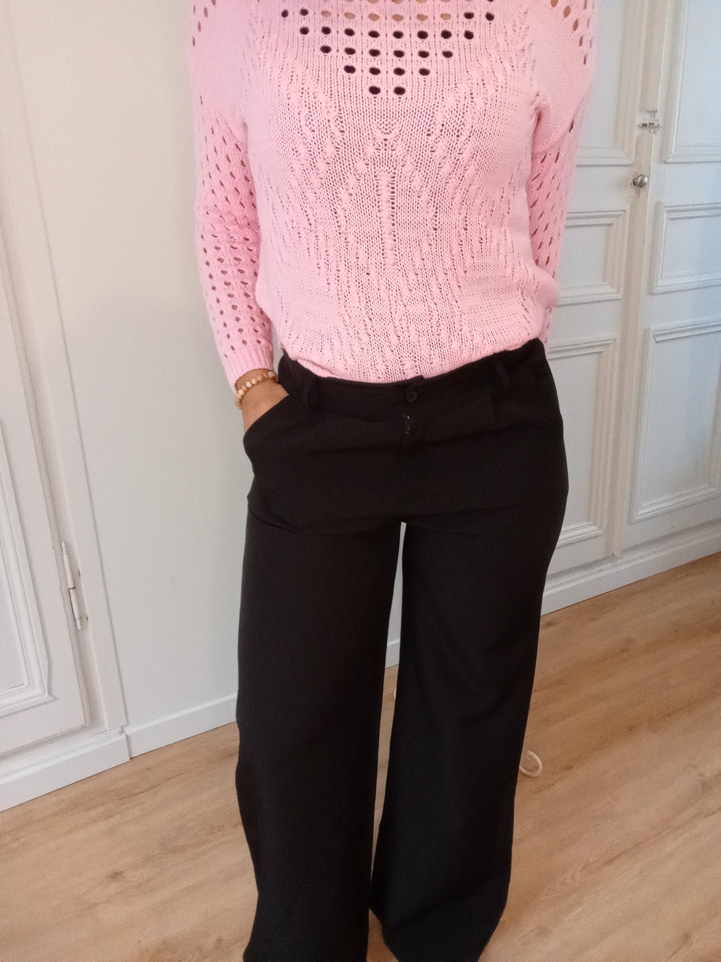Pantalon Style tailleur large Noir