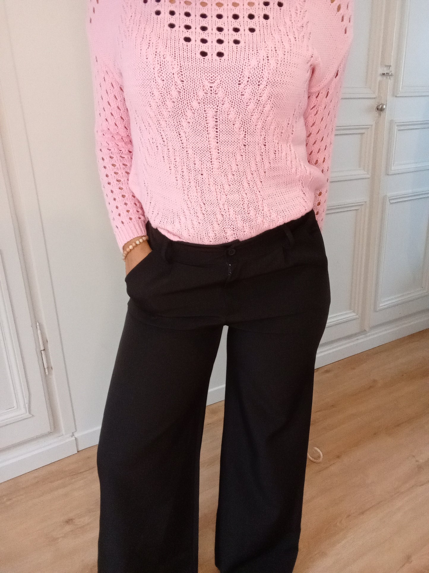 Pantalon Style tailleur large Noir