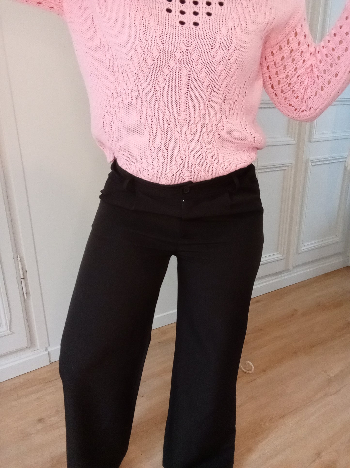 Pantalon Style tailleur large Noir