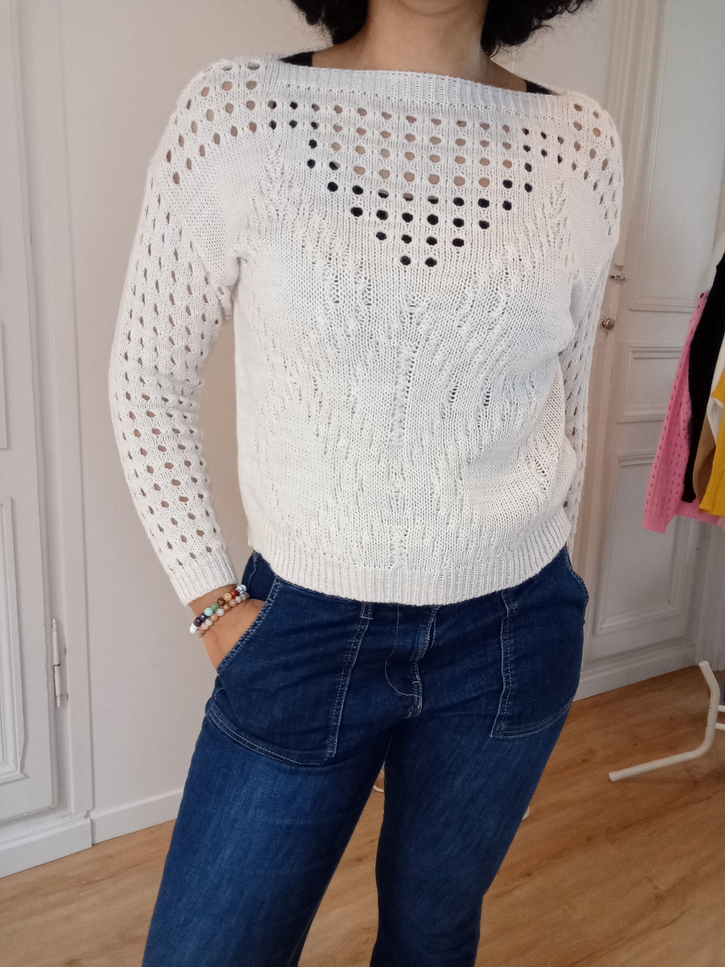 Pull Ajouré Beige