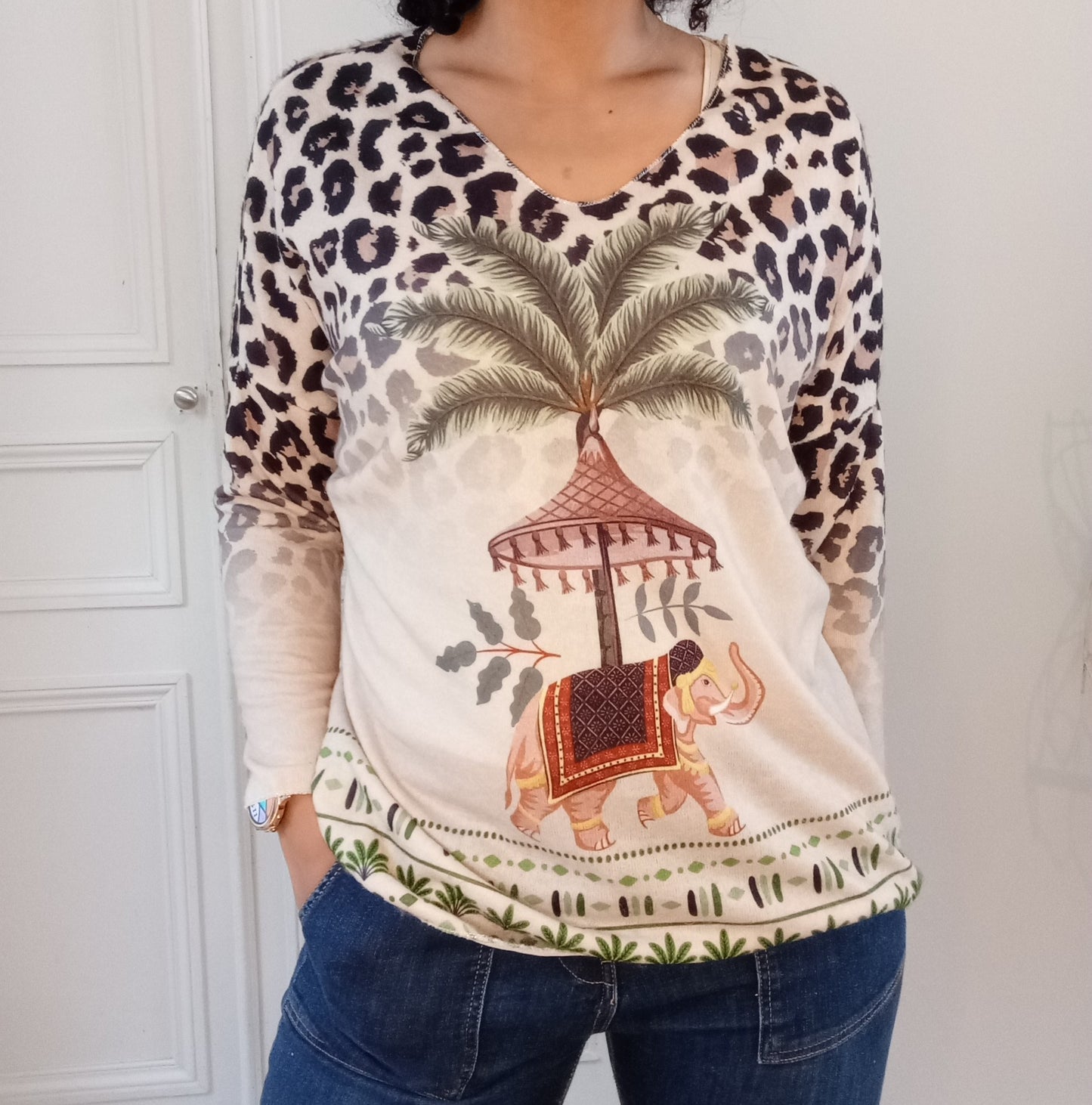 Pull Sable éléphant