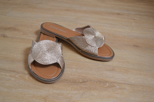 Mules Curve Dorées