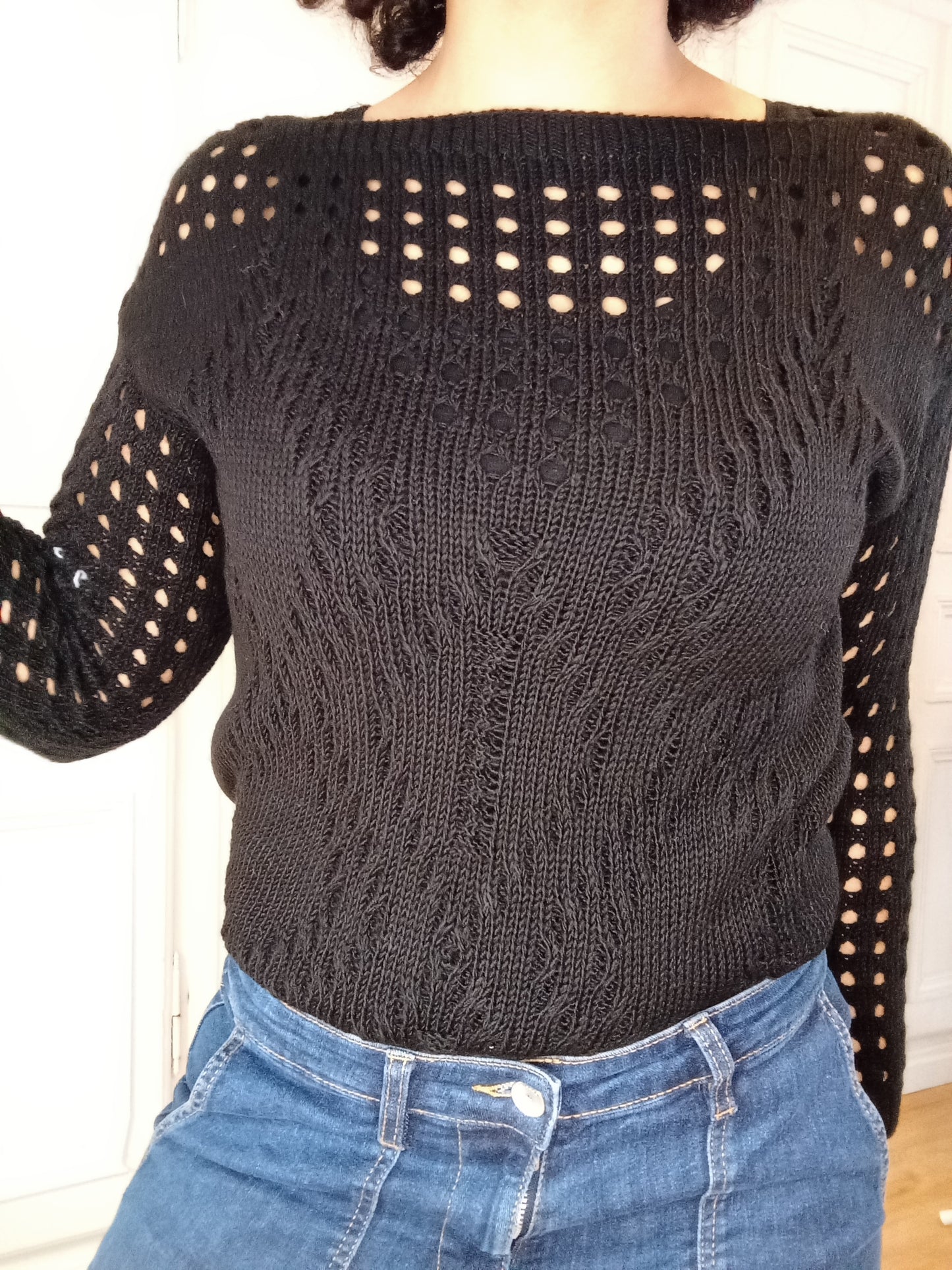 Pull Ajouré Noir
