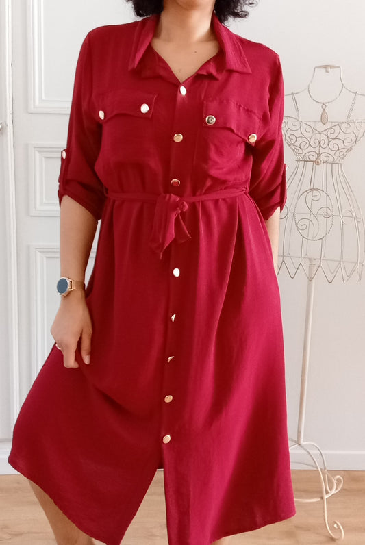 Robe longue Bordeau