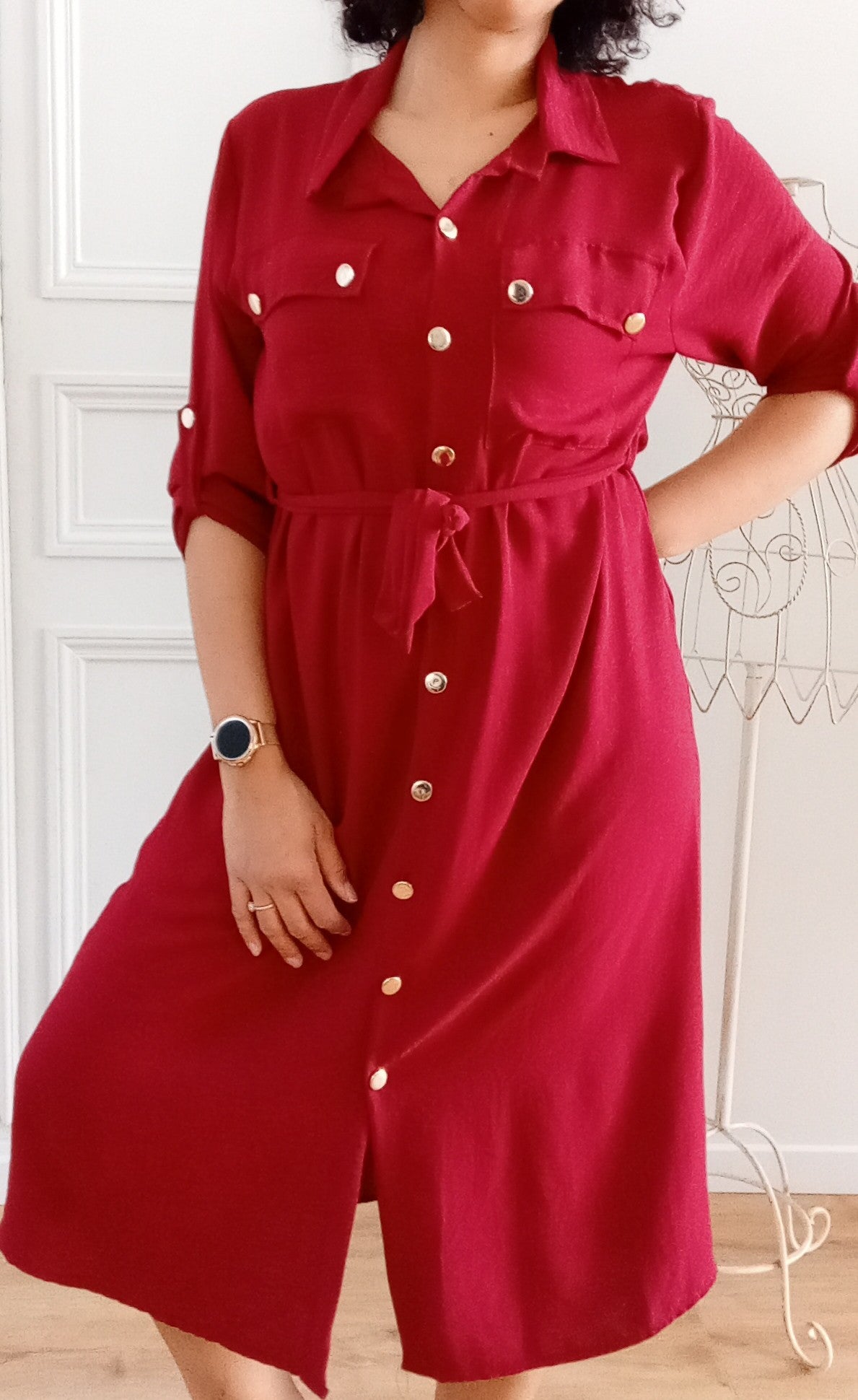 Robe longue Bordeau