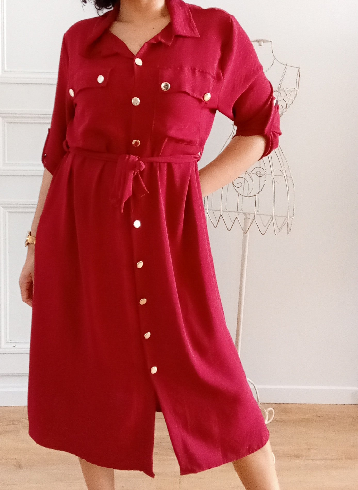 Robe longue Bordeau