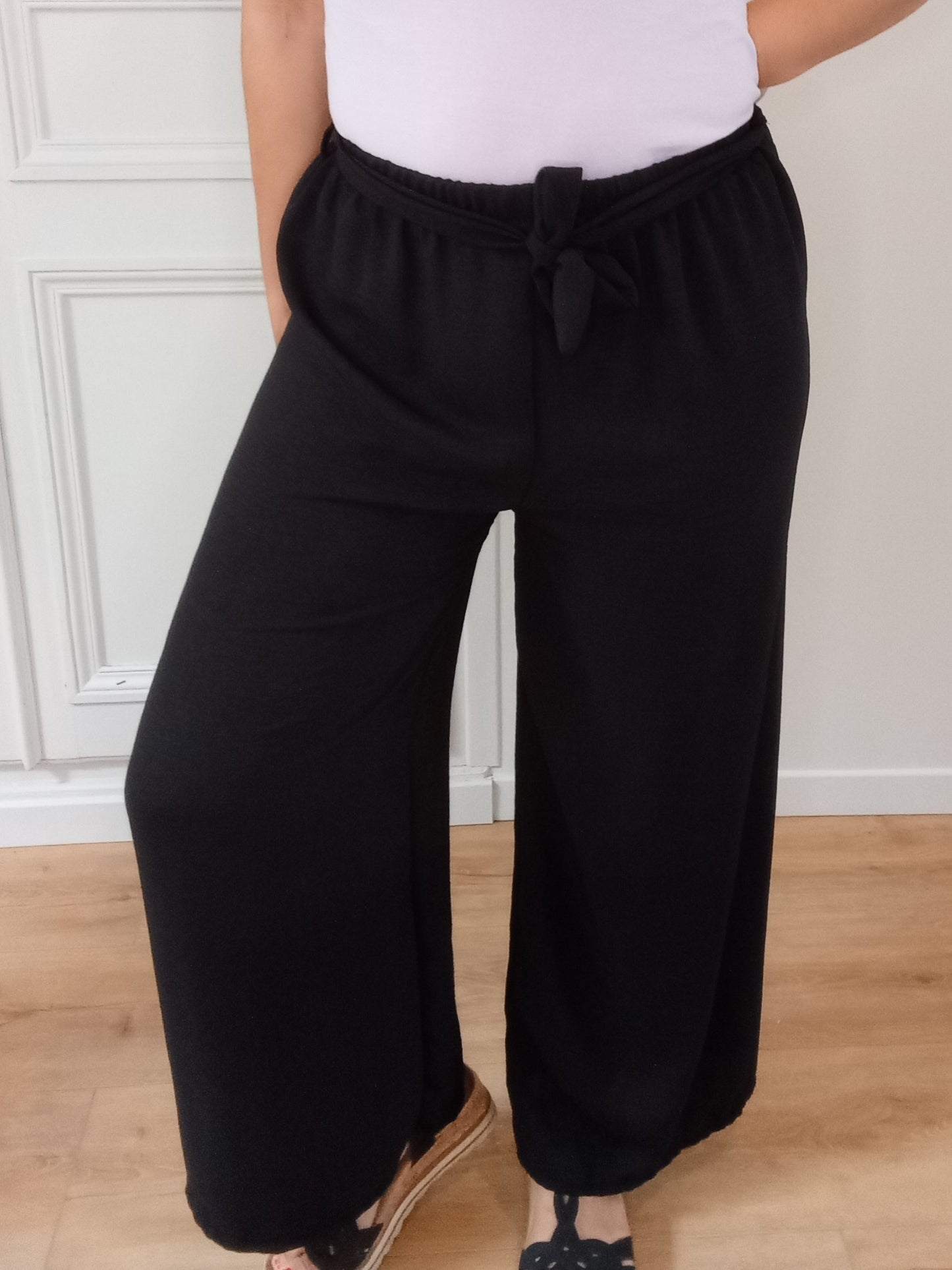 Pantalon Ample Fluide Noir