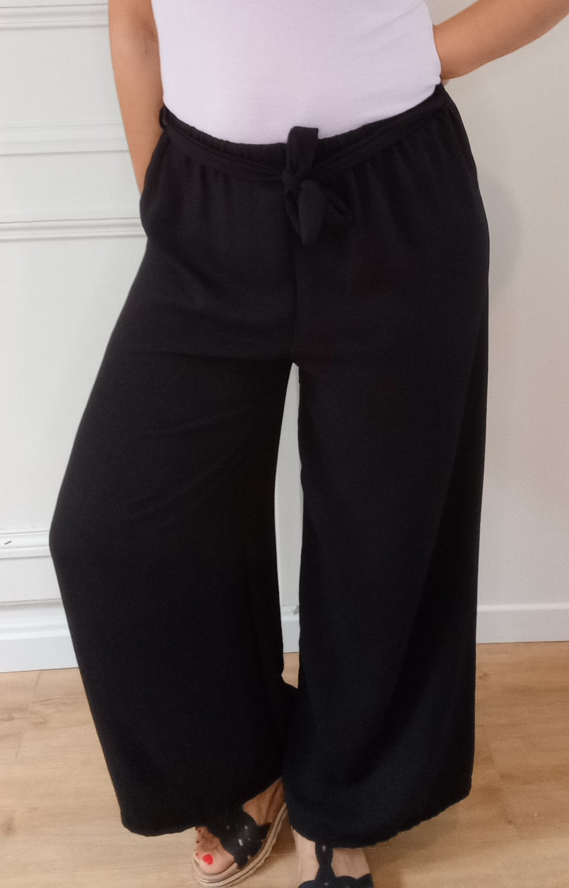 Pantalon Ample Fluide Noir