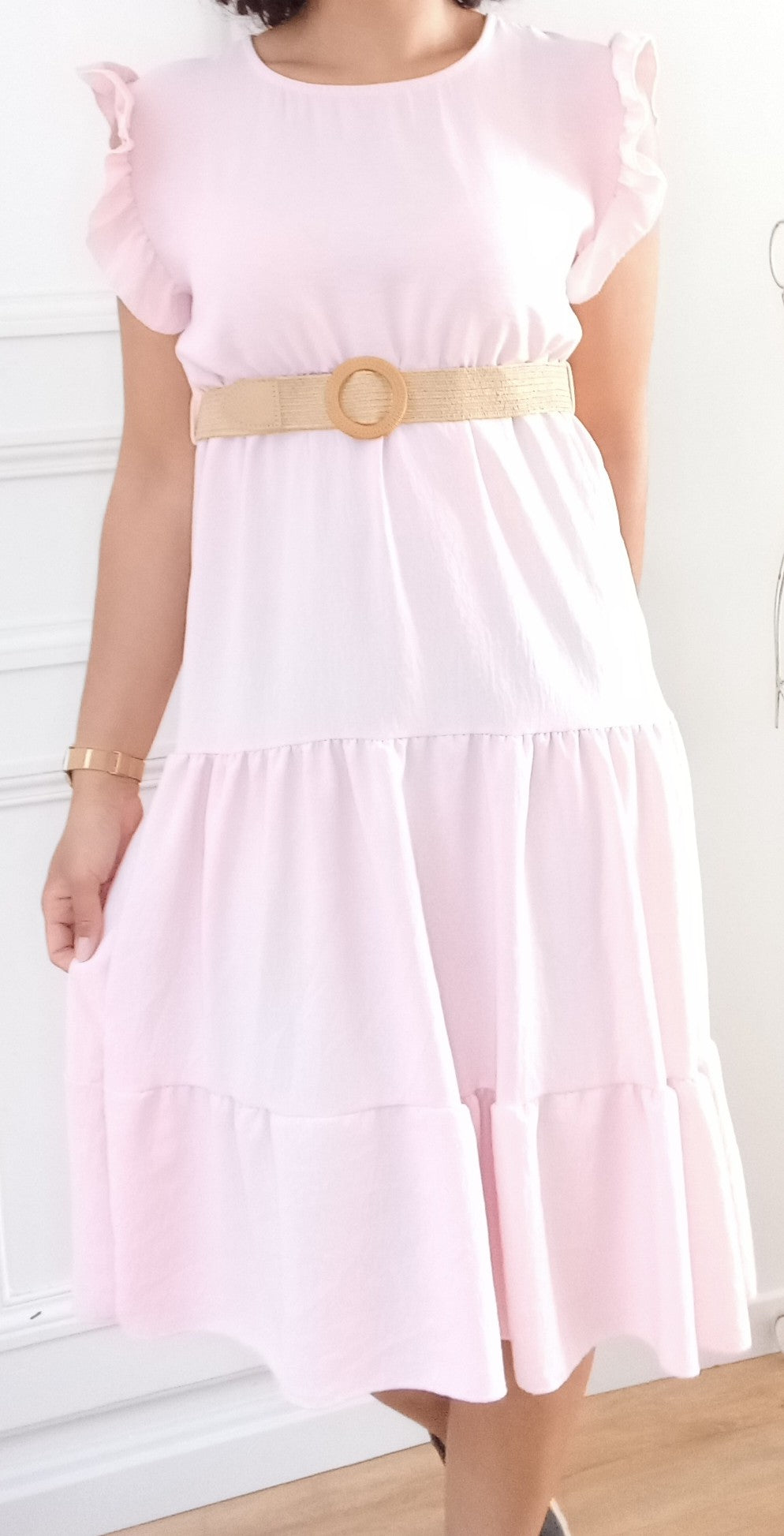 Robe d'été mi-longue + ceinture