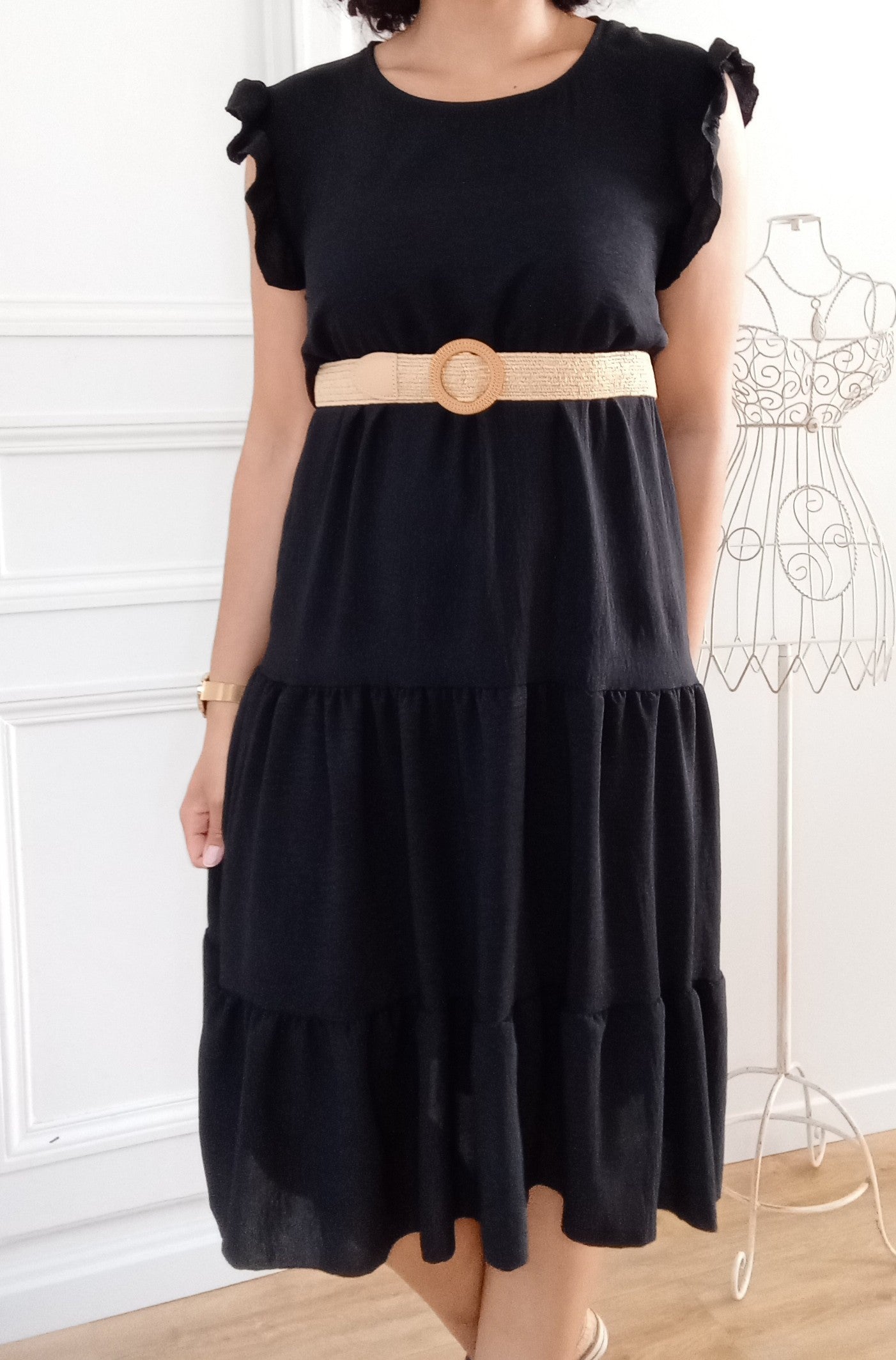 Robe d'été mi-longue + ceinture