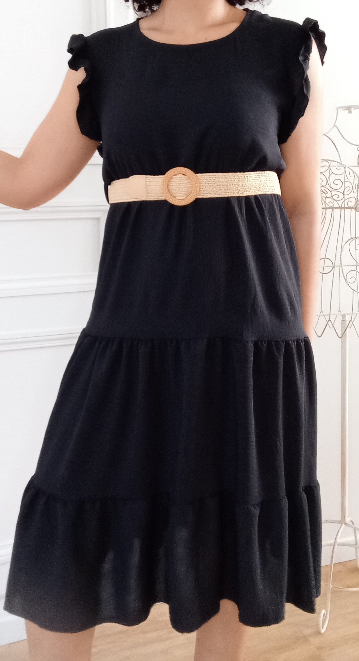 Robe d'été mi-longue + ceinture